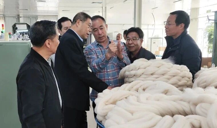 河北省工信廳領(lǐng)導調(diào)研清河兩家羊絨企業(yè)關(guān)注與石家莊紡織企業(yè)攜手創(chuàng)新發(fā)展